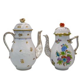 (2 pcs) Herend Porcelain Tea Pots