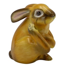 Herend 'Scratching Bunny' Porcelain Figurine