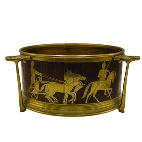 Erhard and Sohne Gilt Bronze and Wood Planter