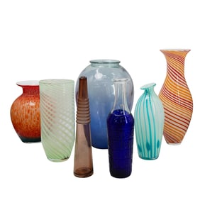 (7 Pc) Murano-Style Art Glass Collection