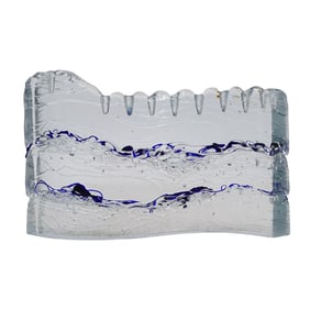 Joel & Candace Bless Blue Wave Art Glass Menorah