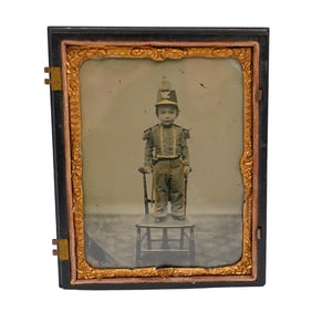 19th Century Tintype Of A Drummer Boy