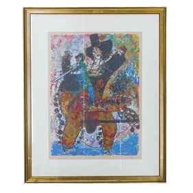 Theo Tobiasse (1927-2012") Le Clown Prisonnier de Son Mystere"
