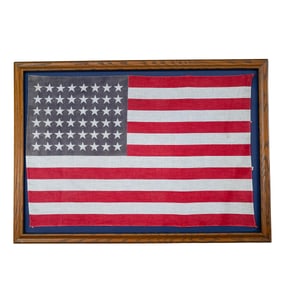 Vintage 48 Star American Flag, Framed