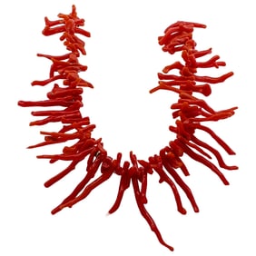 14K Gold and Coral Necklace