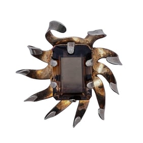 Smokey Topaz and Sterling Brooch