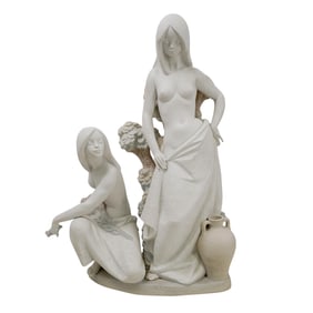 Llardo Limited Edition Porcelain "Pastoral Scene" Sculpture