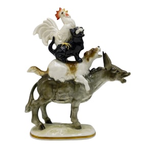 Lorenz Hutschenreuther Porcelain "Bremen Town of Musicians" Figurine