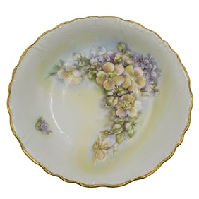 Limoges Porcelain Floral Bowl