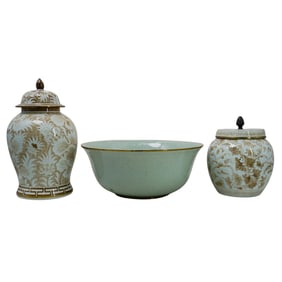 (3 Pcs) Maitland Smith Ceramic Collection