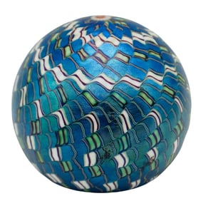 Orient and Flume (1972-, American) Art Glass Paperweight