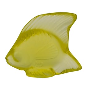Lalique Green Crystal Fish Figurine