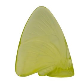 Lalique Green Glass Butterly Figurine