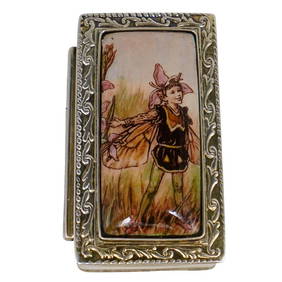 Sterling Silver and Porcelain Pill Box (1 of 7)