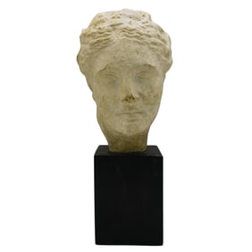 Composite Neoclassical Bust on Wooden Base