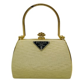 Prada Style Gilded Clutch