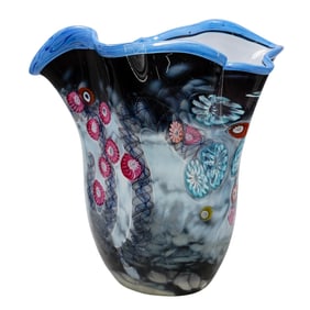 Paul Allen Counts (1955-2018, American) Large Art Glass Vase