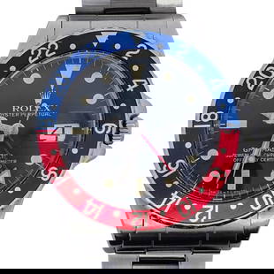 Vintage Rolex GMT Master "Pepsi" Stainless Watch REF#16750: Vintage Rolex GMT Master "Pepsi" Stainless Watch REF#167501979, SwissRolex stainless steel vintage GMT-Master, automatic, size 40mm. Rolex reference 16750 with a stainless steel case, Oyster