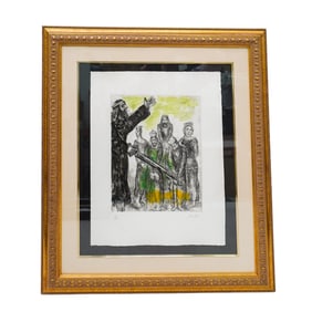 Marc Chagall (French/Russian 1887-1985) "Joshua and the Vanquished Kings" Lithograph