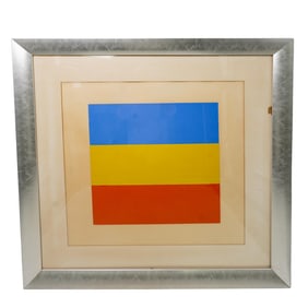 Kelly Ellsworth (USA. 1923-2015) Untitled (Blue, Yellow, Red) Lithograph