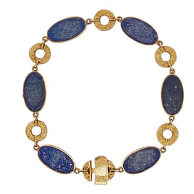 18k Gold and Lapis Lazuli Bracelet