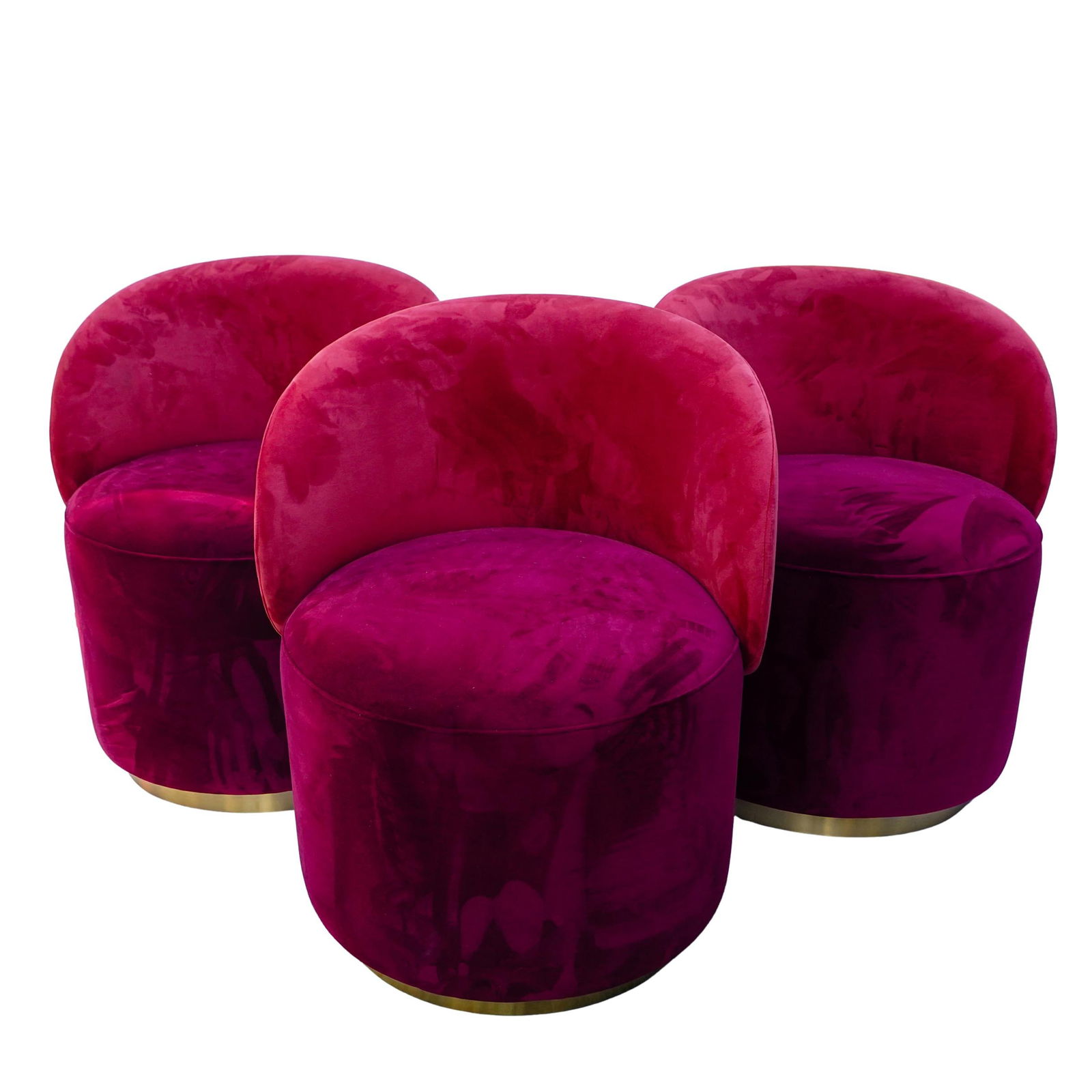 (3 Pc) Eichholtz Swivel Chairs (1 of 20)