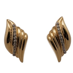 14k Gold and Diamond Earrings