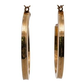 14k Yellow Gold Hoop Earrings