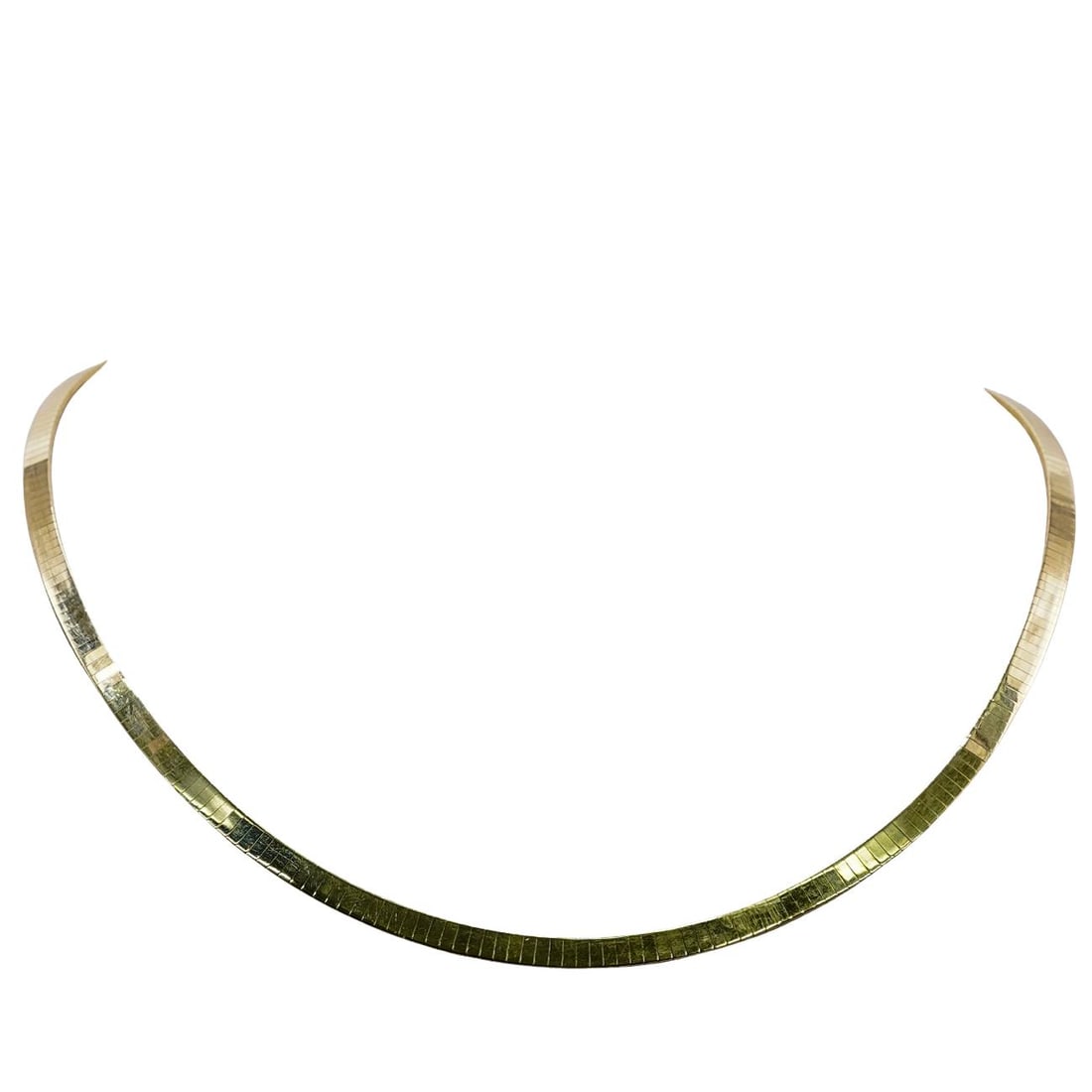 Italian 14k Gold Omega Collar Necklace (1 of 6)