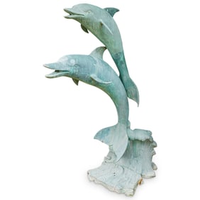 Large Cast Bronze Dolphin Fountain Sculpture