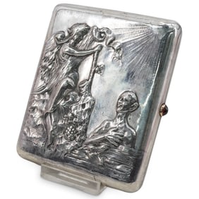 Russian Silver Cigarette Case (Imperial Stroganov School)
