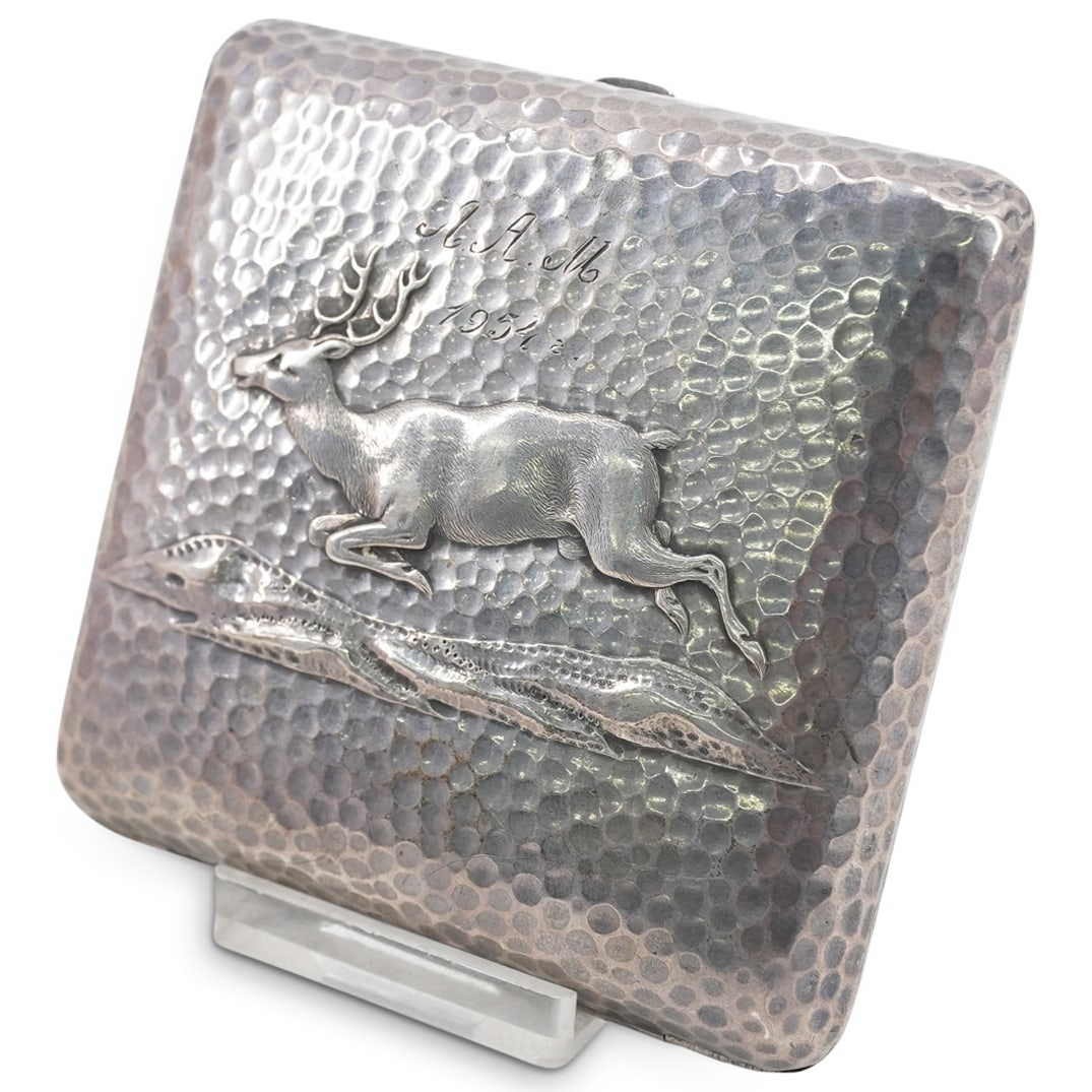 Russian Hammered Silver Cigarette Case (1 of 12)