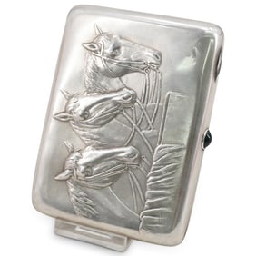 Russian Silver Cigarette Case