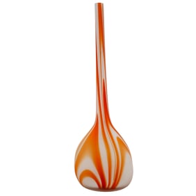 Tall Stripped Art Glass Vase