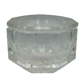 Carole Stupell Faceted Swivel Top Lucite Ice Bucket
