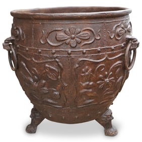 Antique Chinese Cast Iron Planter