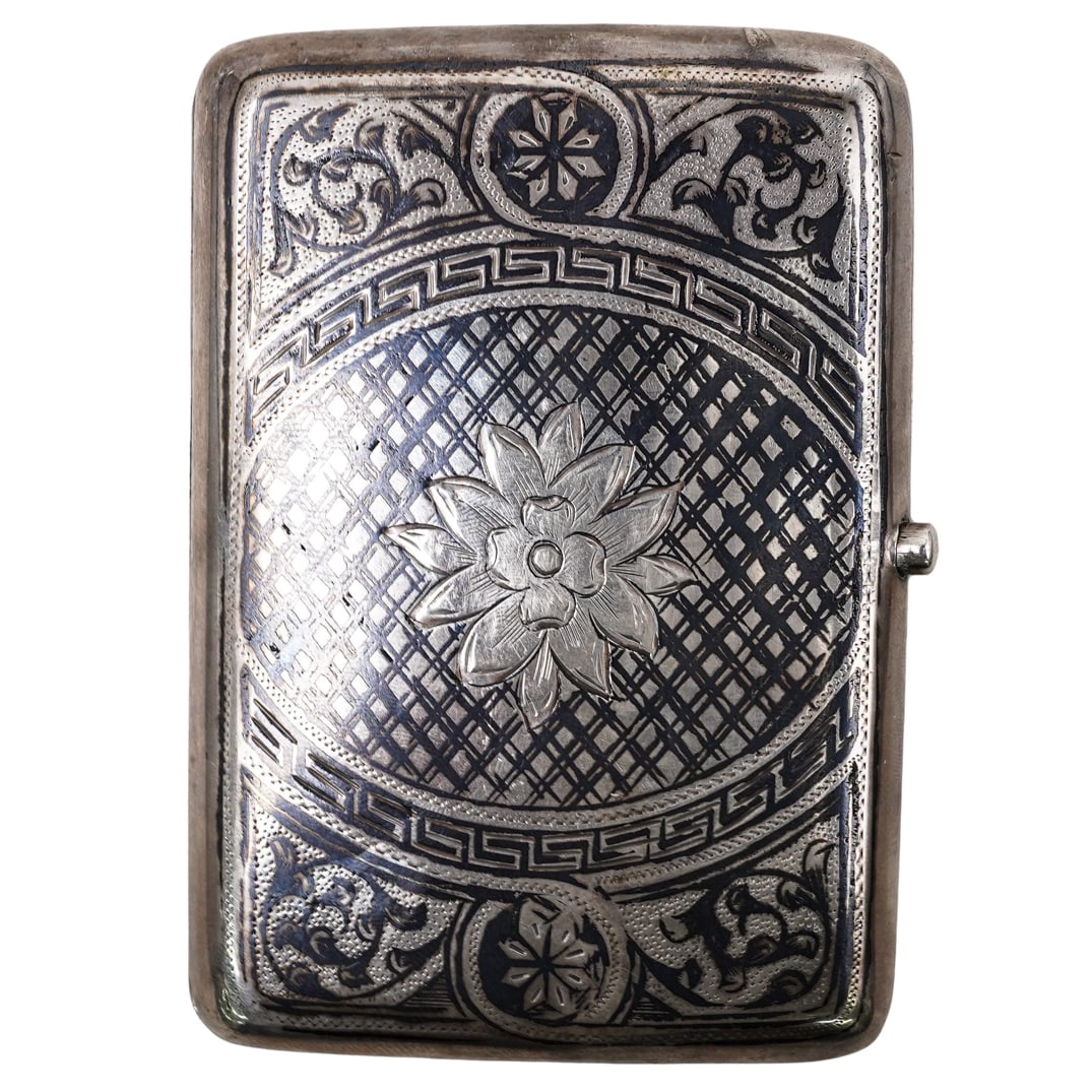 Antique Russian Niello Silver Box (1 of 4)
