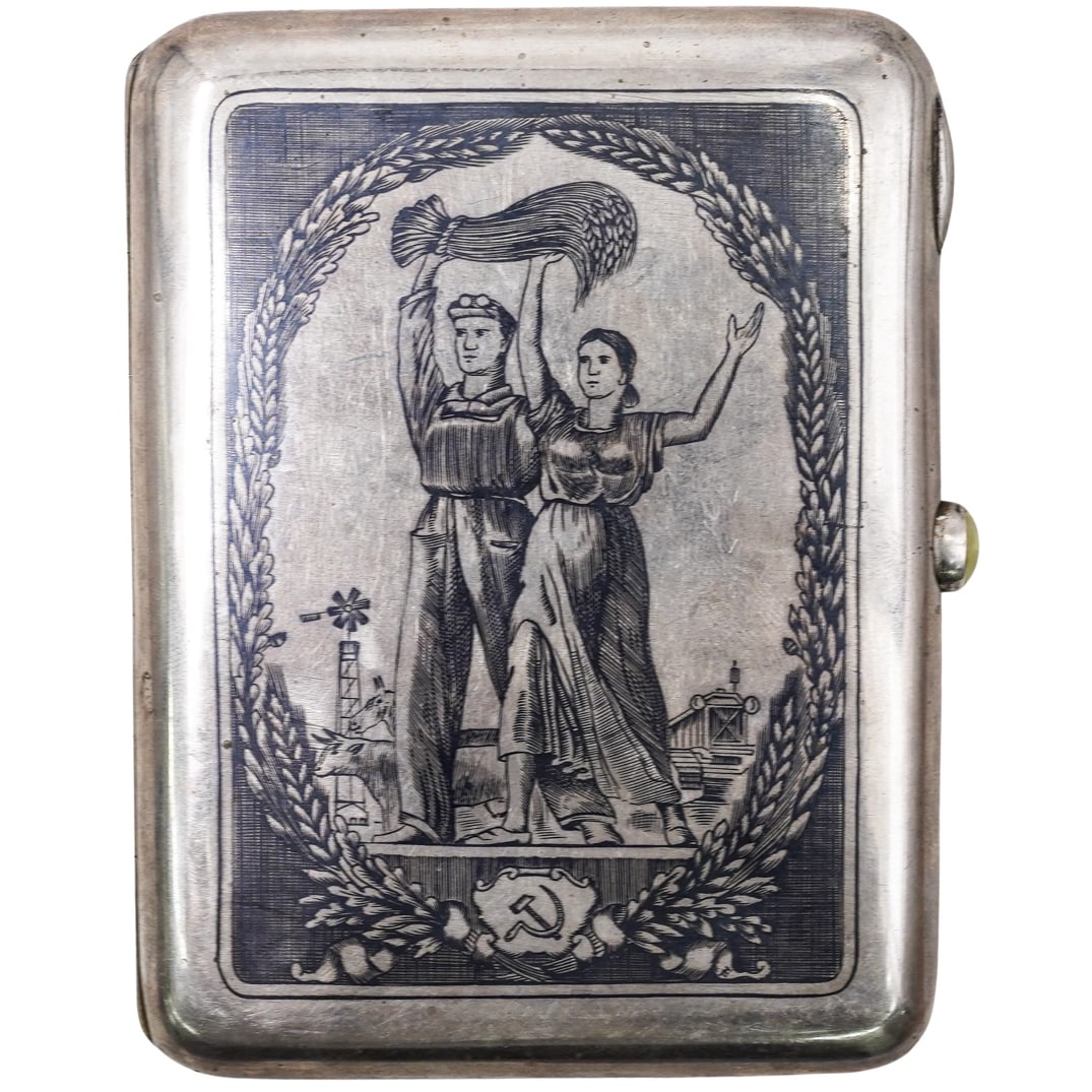 Russian Soviet Silver Niello Case (1 of 6)