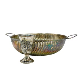 (2 Pcs) 900 Silver Bowl & Cup