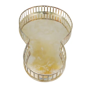 Vintage Silver Plated Footed Tray in Figure-Eight Shape