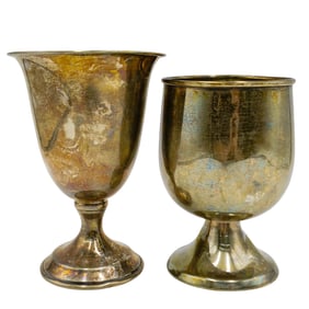 Pair of Sterling Silver Goblets