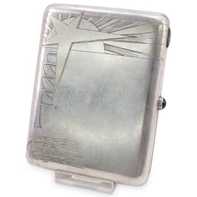 Soviet Silver Cigarette Case Moscow