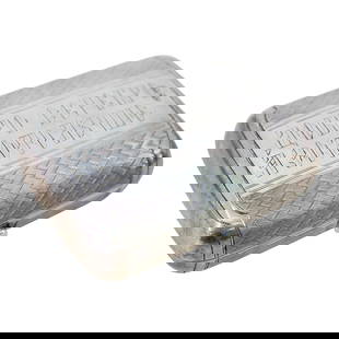 Russian Silver Snuff Box: Russian Silver Snuff BoxLate 19th century, RussiaRussian 84 zolotnik standard silver cigarette case, St. Petersburg, decorated with machined patterns, one side engraved with a monogram, the other side