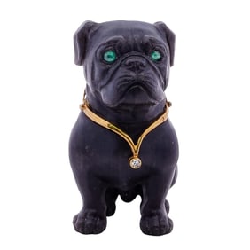 Russian Faberge Era Bulldog Figurine