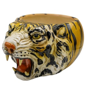 Italian Majolica Tiger Bowl