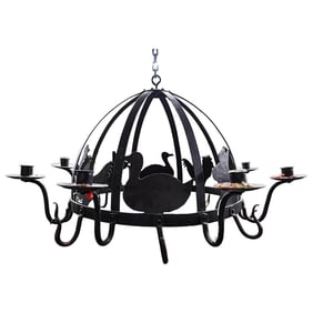 Antique Wrought Iron Chandelier