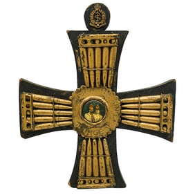 WWI English Trench Art Crucifix