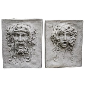 Pair of 18th Century Style Fiberglass Neoclassical Plaques
