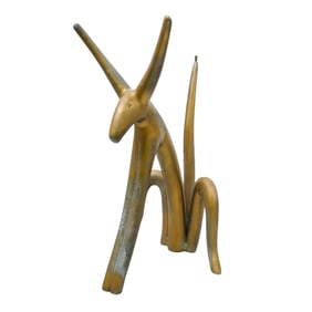 Vintage Brass Dog Door Stopper