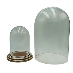 (3 Pcs) Victorian Glass Dome w/Base